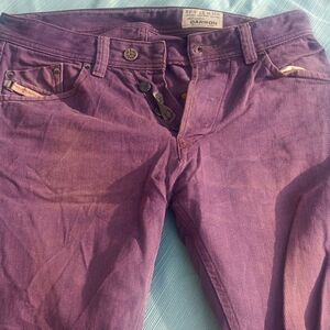 Diesel Industry Darron Size 27 Purple Men's Jeans
